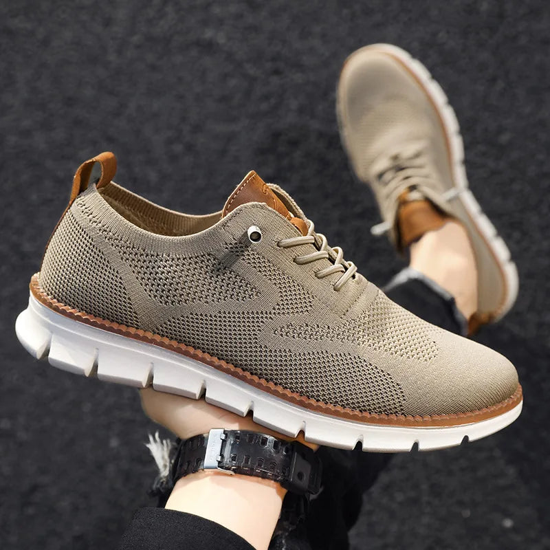 Men Casual Shoes Breeze Stylish Oxfords Fashion Formal Business Urban Breathable Shoes for Male Non Slip Dress Sneakers for Man