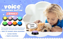 Dog Communication Buttons Voice Recording Button for Pet Training Buzzer 30 Second Record Playback Funny Gift for Talking Pet
