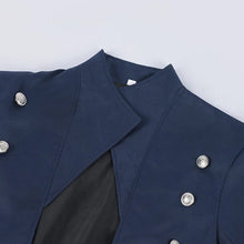 S-5XL Plus Size Men Gothic Trench Medieval Steampunk Retro Style Long Jackets Double-breasted Solid Men's Vintage Long Jackets
