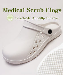 Non-slip Doctor Work Shoes Step-in Medical Clogs Premium Operating Room Shoes EVA Hospital Scrub Clogs Soft Dentist Vet Slippers