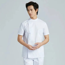Men Medical Coat Doctor Dentist Medical Uniform Stand Up Collar Nurse Tops Male Oral Beauty Salon Nursing Care Workwear Jacket