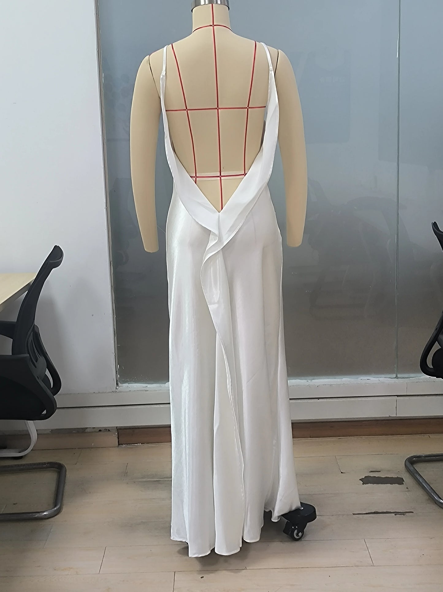Luxury White Satin Backless Veatido Women Sexy Spaghetti Strap V-neck High Split Midi Dress Vacation Evening Party Beach Outfits