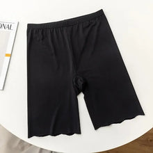 Seamless Ice Silk Safety Short Pants Women Thin Plus Size High Waist Under Skirt Boxers Panties Anti Rub Thigh Safety Shorts