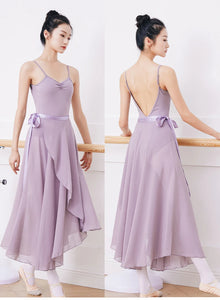 Adult Ballet Wrap Skirt for Women Soft Chiffon Dance Practice Skirt Ballet Class Performance Cover Up