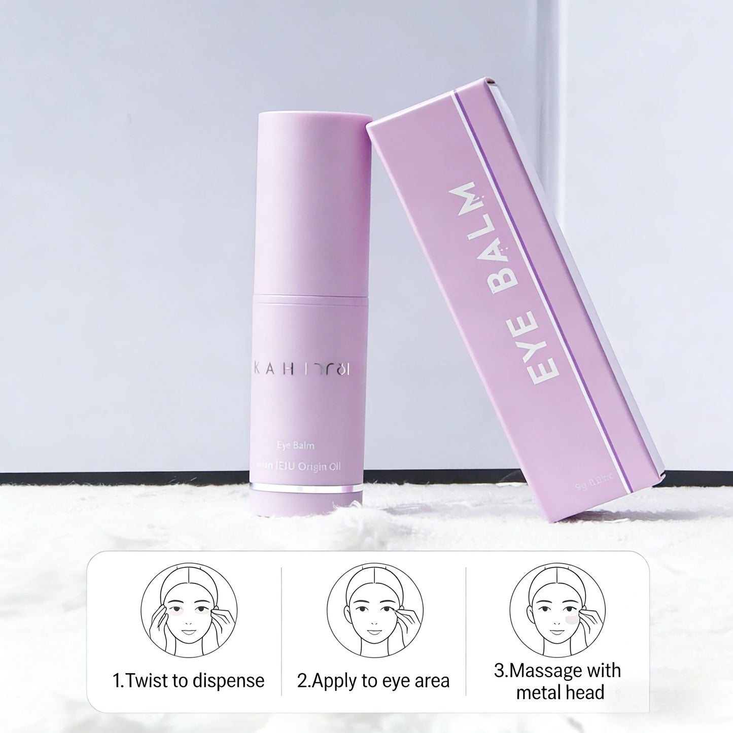 KAHI Eye Balm Stick Acetyl Hexapeptide 8 Dark Circles Wrinkle Reduction Puffiness Care Metal Head Massage Korean Skincare