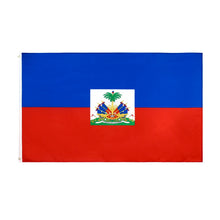 LeaFLAG Haiti Flag 90x150cm hanging Polyester blue red Printed National Flag Haiti Sports banner