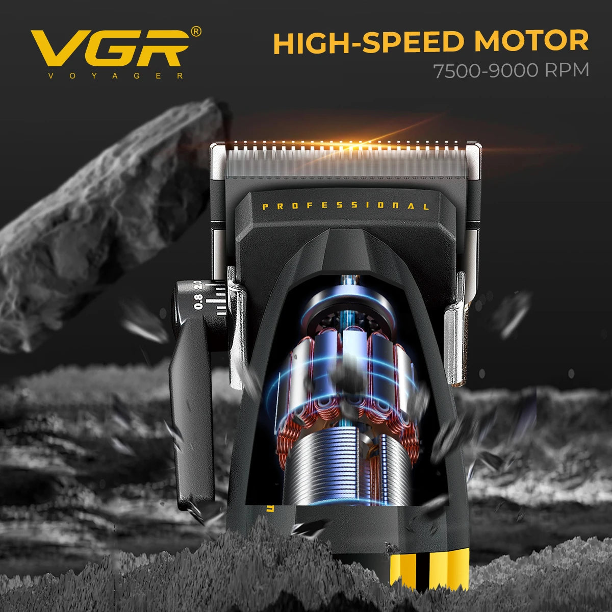 VGR Hair Clippers 9000 RPM Professional Trimmer for Men