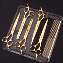Pet Grooming Scissors Purple Dragon Japan Stainless Pink Curved Scissors For Dogs Dog Thinning Scissors Pet Chunker Shears Z3003