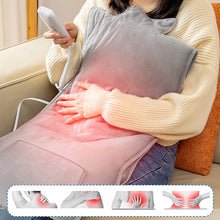 94x61cm 6-speed Temperature Electric Heating Shawl 4 Timing Warm Compress Soft Plush Home Use Coverable Warming Blanket 220V110V