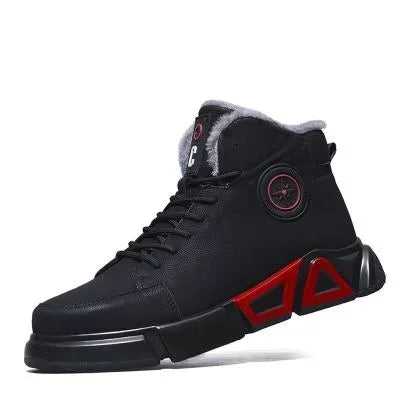Bottes de neige montantes d'hiver pour moto, chaussures de sécurité imperméables, anti-écrasement et anti-perforation, baskets à embout en acier incassables
