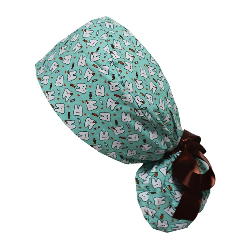 Unisex Dental Dentist Hat Vet Lab Pet Shop Scrubs Hat Nurse Medical Work Hat Surgical Cap Clinic Nursing Cap Nurse Scrub Cap
