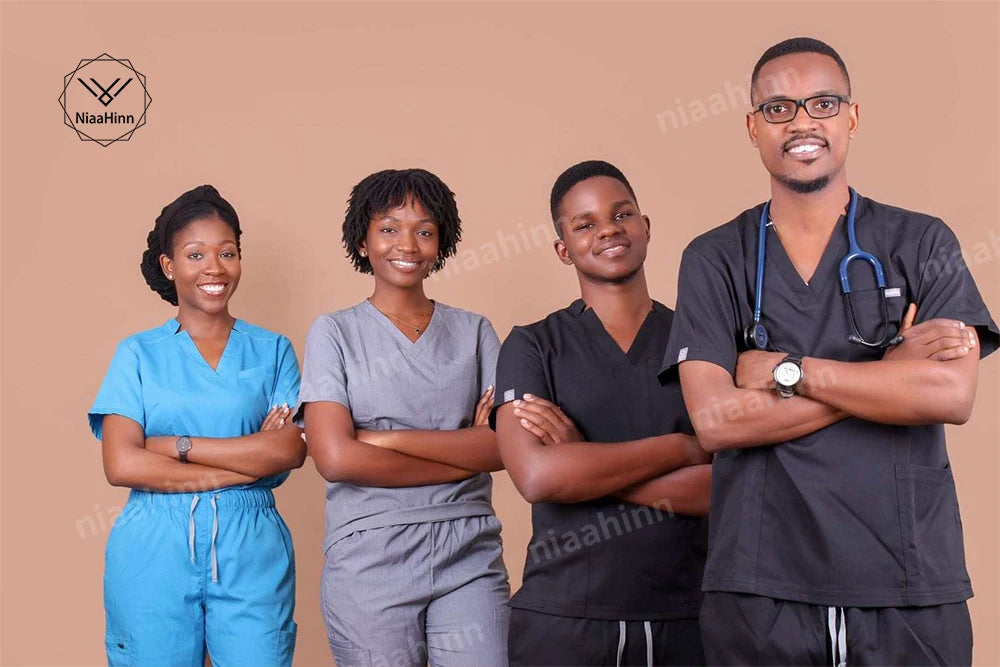 Nurse Uniform Fashionable V-neck Uniform Set Mens Scrub Medical Scrub Women Pet Shop Clinic Pharmacy Workwear Beautician Uniform