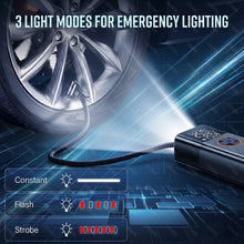Portable Car Tire Inflator Powerful Tyre Compressor Electric Air Pump Wireless LCD Display Air Injector for Car Motorcycle Ball