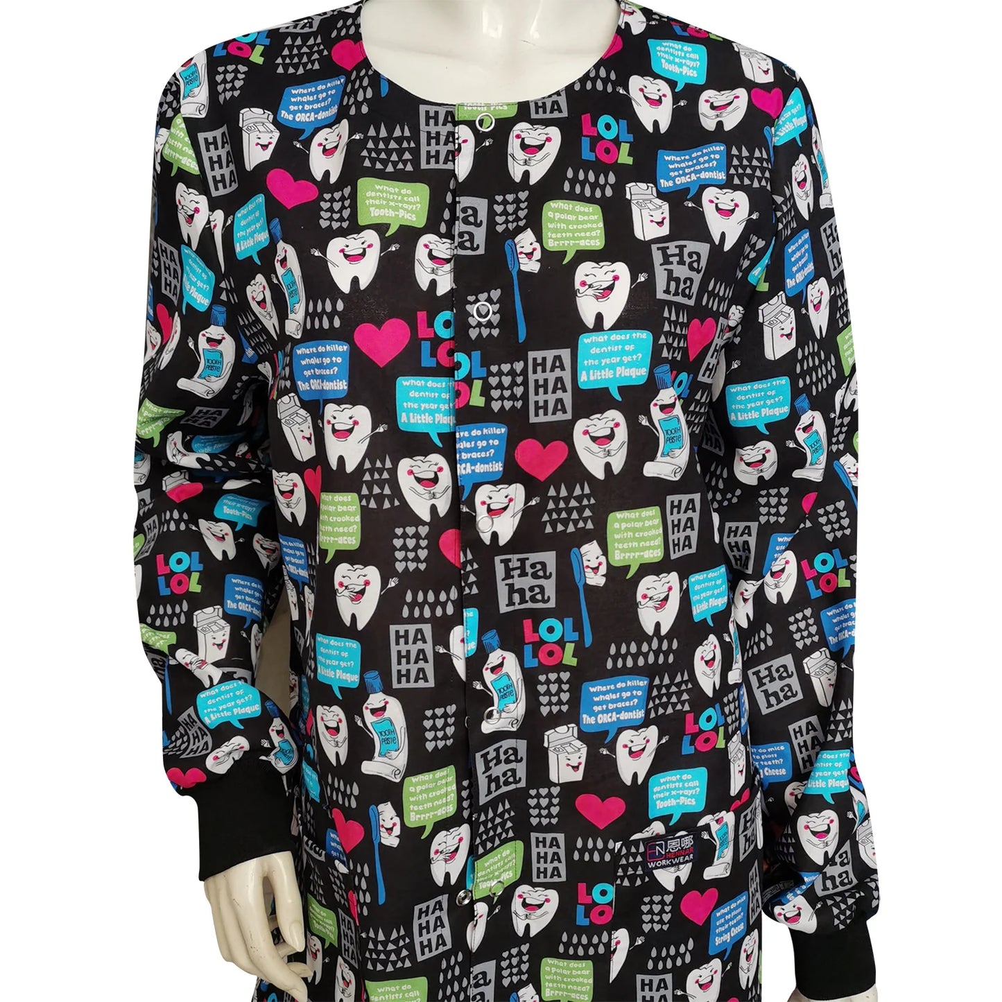 Hennar Medical Scrub Jackets Uniforms, XXS-4XL, 100% Cotton, Dentist Jackets