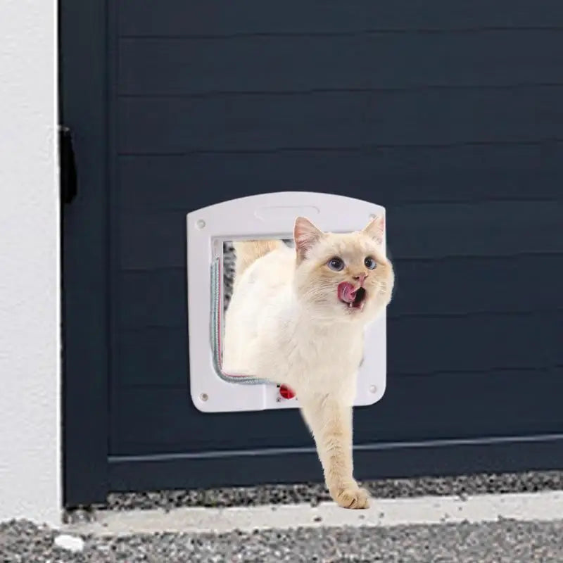 Pet Door 4 Way Locking Large Dog Cat Door Flap Install in Interior and Exterior Doors Weatherproof Pet Door for Wooden PVC Door