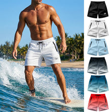 Mens Seersucker Beach Shorts With Mesh Liner Quick Dry