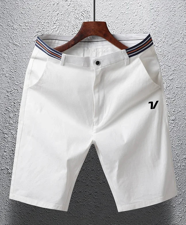 Summer Men's Cotton Golf Shorts Loose Fit Breathable Casual