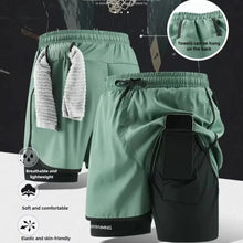Men Running Shorts Gym Sports 2 in 1 Camo Quick Dry Workout Training Gym Fitness Jogging Short Sweatpants Summer Men Sportswear