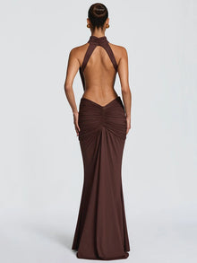 Articat Elegant Sleeveless Halter Bodycon Party Club Evening Dress Women Sexy Slim Backless Long Dresses Spring New Dress 2026