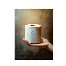Michelangelo Toilet Paper Canvas Prints, Classic Art Toilet Humor Poster, Funny Bathroom Wall Art, Quirky Renaissance Decor