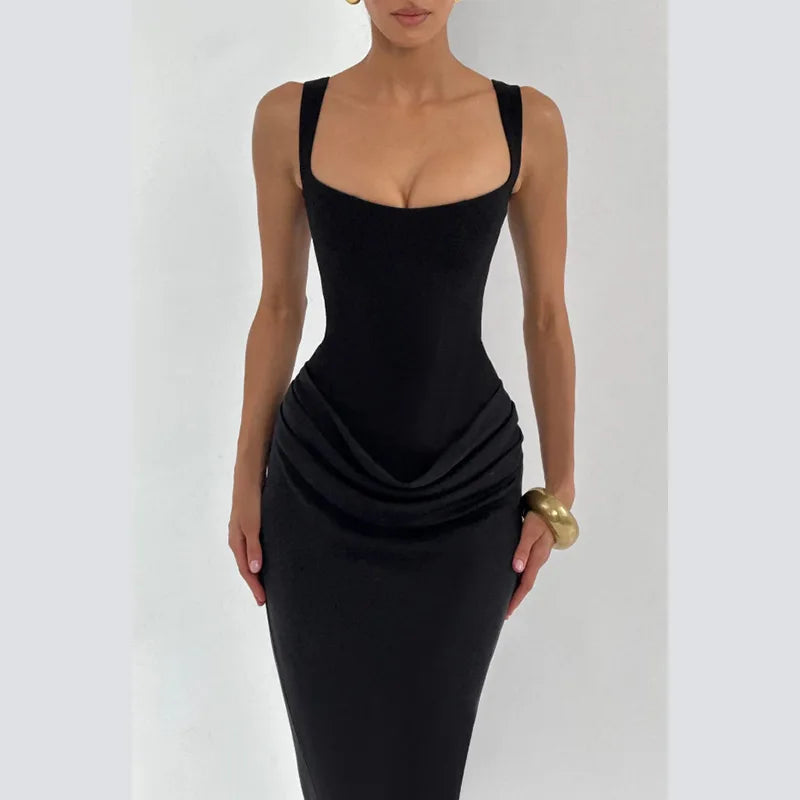 Women Green Ruched Elegant Satin Maxi Dress Mermaid One-shoulder Cutout Slim Fit Flowy Vestido 2026 Lady Summer Evening Vestidos