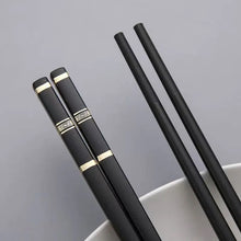 Anti-slip high-end alloy chopsticks, household anti-mold chopsticks, light luxury black tableware