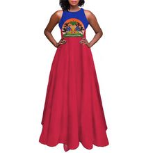 2025 Luxury Party Maxi Dresses for Women Haiti Flag Designer Polynesian Sleeveless Ladies Dress Summer Sleeveless Long Sundress