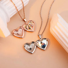 Customized 1/2 Photo Heart Locket Pendant Necklace, Fashion Women Necklace Personalized Souvenir Gifts, Mother's Day Idea Gifts