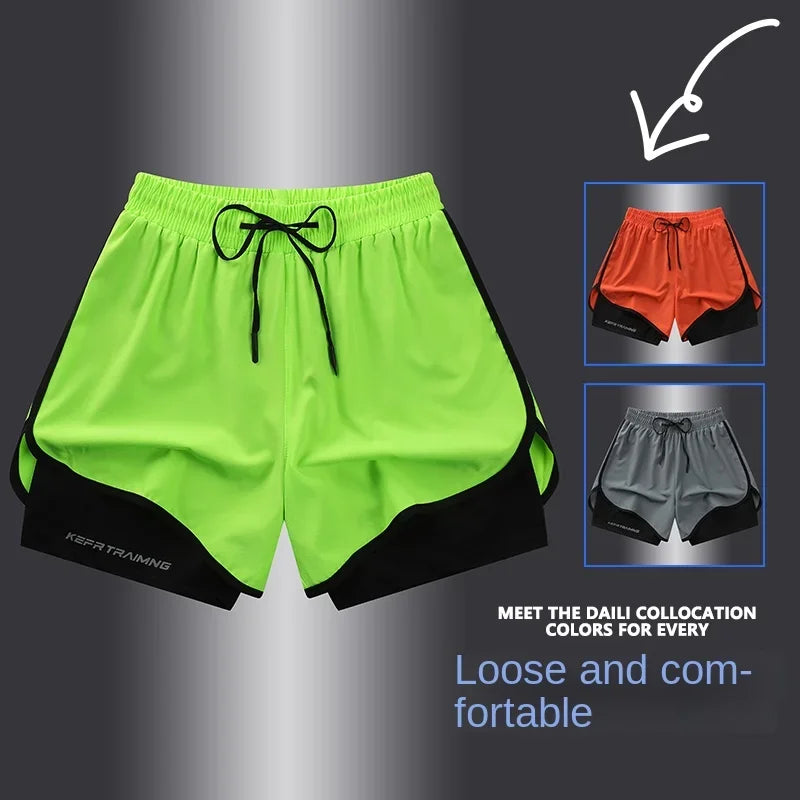 Unisex Sports Shorts Double Layer Anti Glare Summer 2025