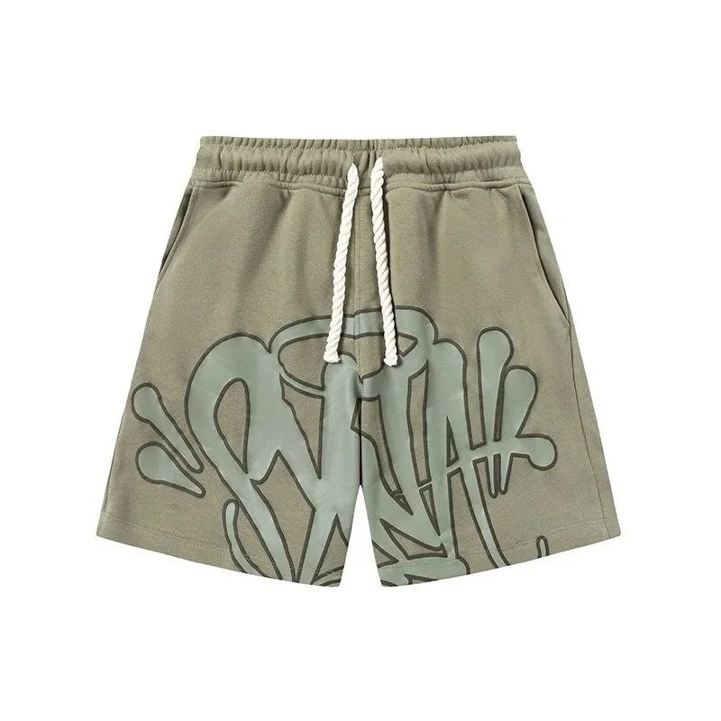 2026 New American Foam Letter Hip-hop Trend Fashion Quick Drying Shorts Casual Sports Street Beach Pants for Men