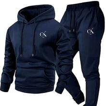 2025 Men'S Hoodie & Sweatpants Set - Casual Gray Loungewear with Pockets Drawstring Hood and Ribbed Waistband -Season Comfort