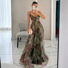 Sexy Strapl Evening Dr Casual Par Holiday Long Skirt with Print High Waist No Sve Summer Women's Dr