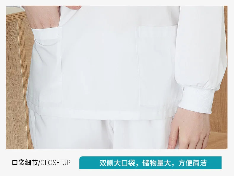 Long Sleeve Medical Uniforms Women Men Scrubs Sets Hospital Surgery Suits Doctors Nurses Accessorires Dental Clinic Work Clothes