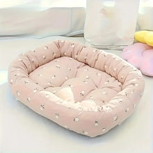 Pet Sofa Bed High Elasticity Thickened Comfort for Small Medium Large Dogs Cats Pastoral Floral 3 Sizes Durable Pet Slleep Mats
