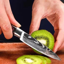 Ensemble de 3 couteaux de cuisine, couteau Santoku damassé au laser, couteau universel, couteau de chef professionnel, couperet à viande, accessoires de cuisine