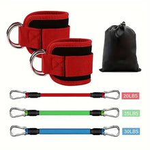6-Piece Leg Resistance Band Set for Hip Strength Training, Running, Fitness, Ankle Resistance Bands, Yoga, Glute Training, Elastic Bands for Fitness Strength Training, Three-Tube Leg Training Resistance Bands, Leg Resistance
