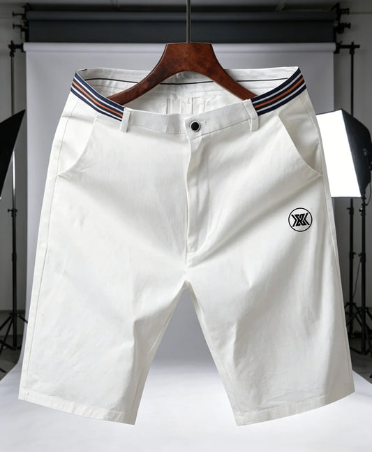 Summer Men's Cotton Golf Shorts Loose Fit Breathable Casual