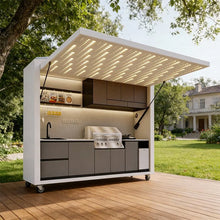 Smart Premium Waterproof Outdoor Mobile Kitchen with Storage for Bbq Camping and Outdoor Events Custom
