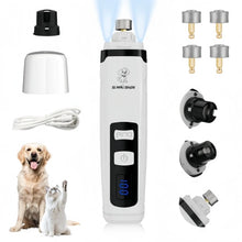 New Electric Dog Nail Clippers Rechargeable USB Charging LED Light Quiet Cat Nail Grinders Pet Paws Nail Grooming Supplies