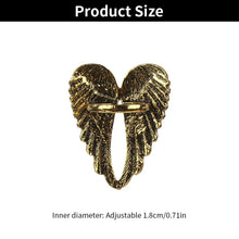 Vintage Angel Wings Metal Rings Single Big Heart Shape Wings Ring For Men Women Punk Hip Hop Party Jewelry Gift Accessories