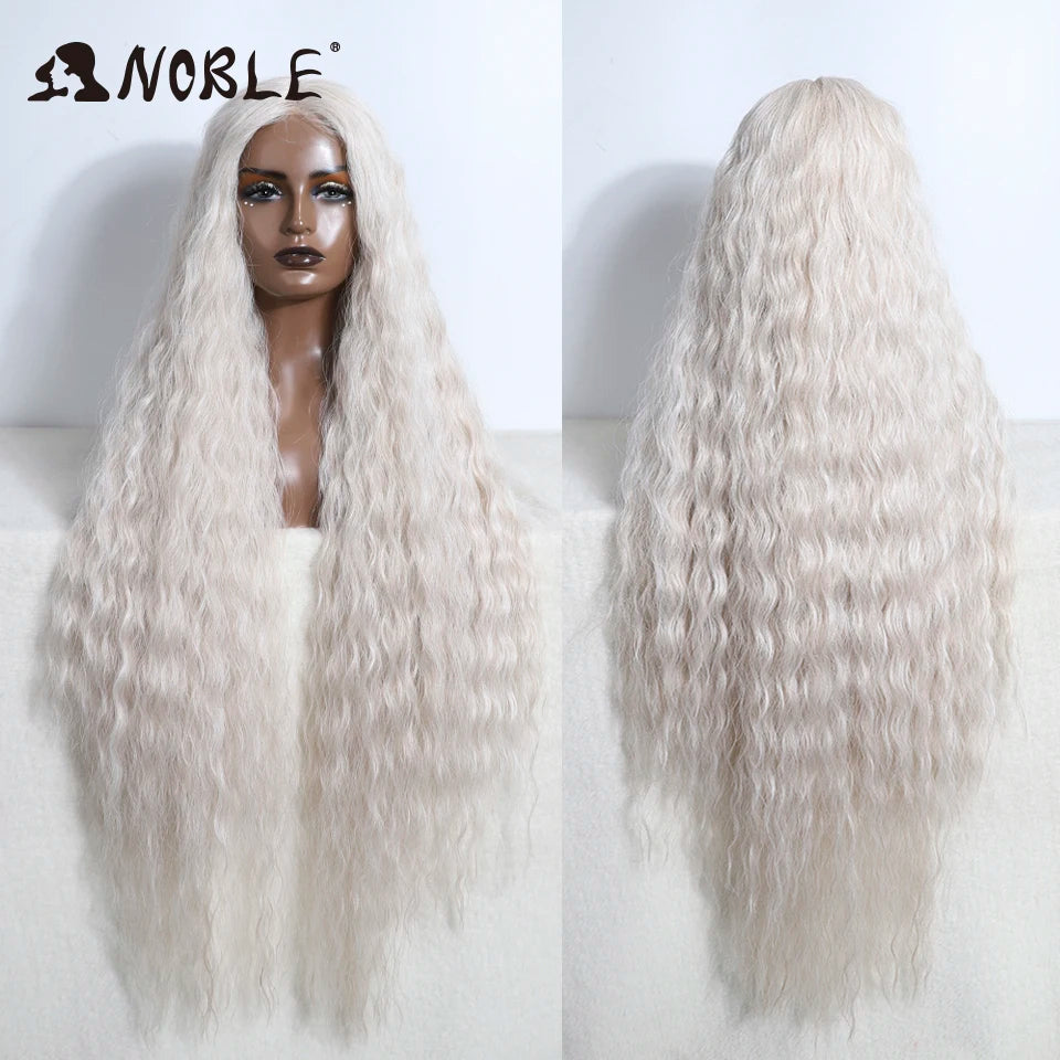Noble Cosplay 42 Inch Blonde Ombre Synthetic Lace Front Wig