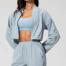 Yoga Long Sleeve Fitness Coat Sunscreen Top Stand Collar