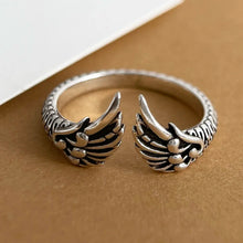 925 Sterling Silver Rings for Women Couple Minimalist Handmade Simple Retro Wing Ring Fine Jewelry Gift Prevent Allergy