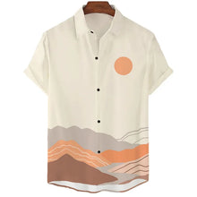 Desert Cactus Shirt for Men 3D Print Summer Hawaiian Harajuku Fashion Shirt Top Blouse Short Sleeves Street Vacation Beachwear