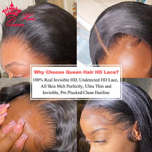 Queen Hair Bone Straight Real HD Lace Double Drawn FULL END Vietnamese Raw Hair Straight Pre Plucked Frontal Closure Wig