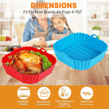 Doublures en silicone pour friteuse à air, gadgets de cuisine pour panier de friteuse à air, plateau de cuisson réutilisable, moule à pizza antiadhésif, accessoires de cuisine pour four