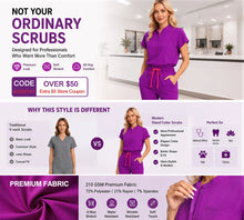 KUNGFU SCRUBS Nurses Uniforms Women Medical Scrubs Set Antibacterial Wrinkle Resistant Shirt Pant Fade Resistant Doctors Clothes