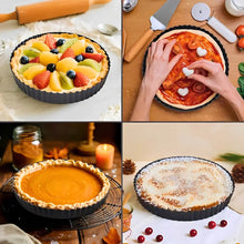 4/6/8/9 Inch Non-Stick Tart Pan Set with Removable Bottom for Quiches, Mini Cakes, Pizzas & Pastries, Ideal for Home Baking YMY