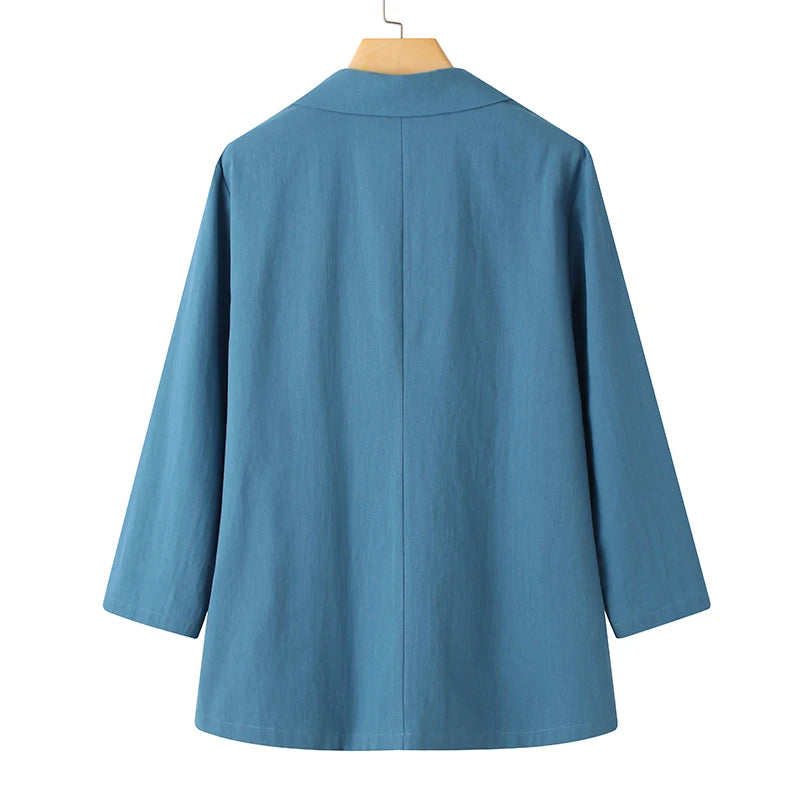 Elegant Solid Blazer Women Autumn Overcoats ZANZEA 2023 Casual Long Sleeve Single Button Coats Female Lapel Outwears Oversized