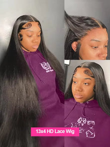 30 40 Inch 13x4 13x6 HD Transparent Bone Straight Lace Front Wigs 4x4 5x5 Glueless Wigs Human Hair For Black Women Brazilian